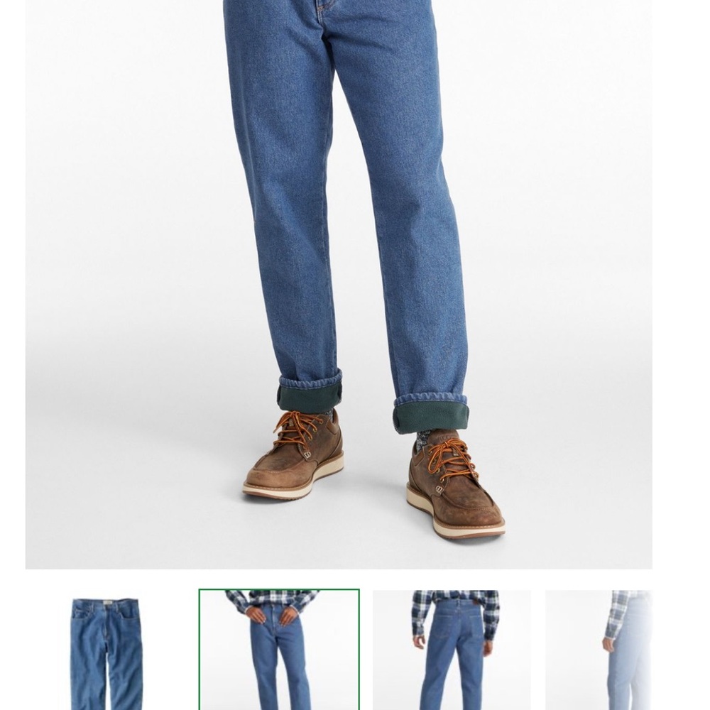 LL. BEAN fleece lined jeans